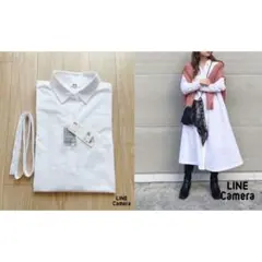 新品 未使用 シャツワンピース ユニクロ UNIQLO S 完売品 ホワイト 白