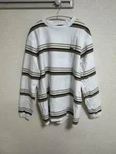 BEAMS別注　LACOSTE　マルチストライプロングスリーブTシャツ　Lサイズ