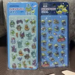 【新品未開封】ディズニーぷくぷくシール２枚セット　エイリアン・モンスターズインク
