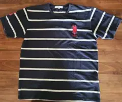 U.S. POLO ASSN. ボーダー Tシャツ ネイビー M