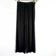 【GU】ブラック リブプルオンパンツ イージーパンツ レディース Lサイズ