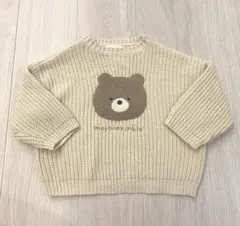 モリノリンクル　クマさんニットトレーナー