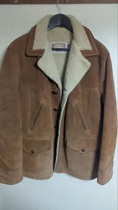 80sヴィンテージ Schott ショット スエード ボア ランチコート 40