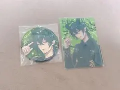 ツイステ ブレイジングジュエル 缶バッジ オーロラカード マレウス