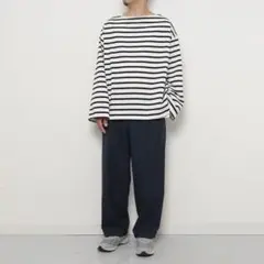 INTERIM HYPER BIG BASQUE BORDER SHIRT