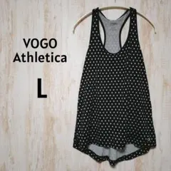 VOGO Athletica ドット柄タンクトップ 白黒【L】 カジュアル