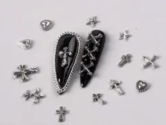 Y2K クロムハーツ　ハート　アンティーク　ネイルパーツ