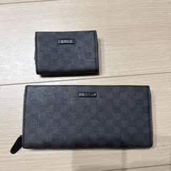 A.S.M. ダークグレー 長財布と小銭入れセット