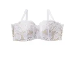 【新品/タグ付】aimerfeel ストラップレス ハーフカップブラ