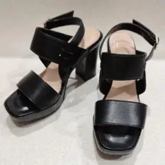 美品★DIANA ダイアナ キルティング サンダル ブラック Sのサムネイル