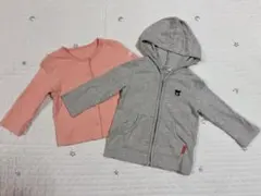 ミキハウス　カーディガン　DOUBLE.B パーカー　2点セット　80cm