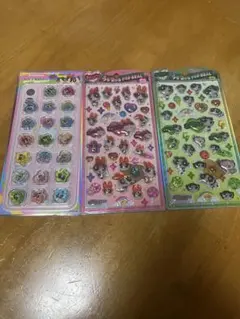 【正規品】パワーパフガールズ うるちゅるポップシール おはじきシール３枚枚セット