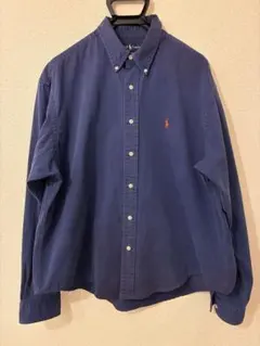 Ralph Lauren BLAKE ネイビー オレンジ ボタンダウンシャツ
