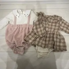 長袖ロンパース2点セット80センチ