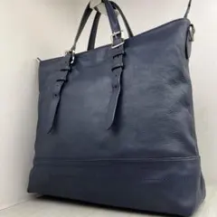 美品✨ フジタカ アルタ 2way レザートートバッグ スモール ネイビー