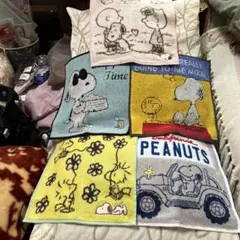 スヌーピー タオルハンカチ5枚セット刺繍入り