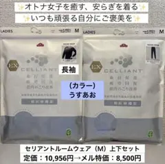 セリアント ルームウェア（Ｍ）レディース 長袖・ロングパンツ／うすあお セリアント ルームウェア（M）レディース 長袖・ロングパンツ／うす