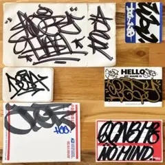 ③ グラフィティー 手描きステッカー6枚セット graffiti グラフィティ