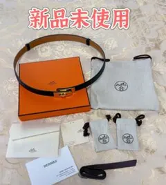 超美品　エルメス　ケリーベルト　ノアールシルバー金具 お値下げ特価】 エルメス ケリー 28 ノワール ソンブレロ