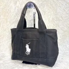 大阪 様 POLO RALPH LAUREN ミニトートバッグ 黒 刺繍