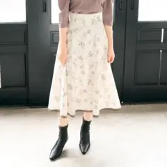 【未使用】ラインフラワースカート　ミッシュマッシュ