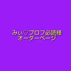 みぃ♡プロフ必読様専用ページ