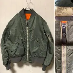 USA製 ALPHA MA-1 USAF ホワイトテープ フライトジャケット S