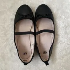 H&M ブラックバレエシューズ US 2 20.5cm