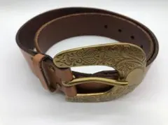 ラルフローレン Ralph Lauren ベルト ■ 本革 レザー 茶系 5穴