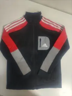 adidas ジャージ 黒 赤 140