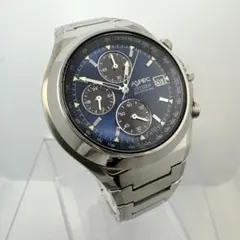 『不動』CITIZENシチズン腕時計エコドライブクロノグラフブルー文字盤