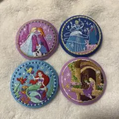 ディズニー刺繍缶バッジ 4個セット