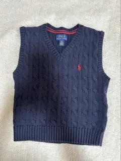美品　3T Polo Ralph Lauren ネイビー Vネックベスト