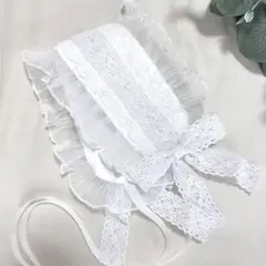 ヘッドドレス　ハンドメイド　ホワイト　白　ロリータファッション