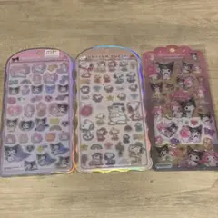 コットンパフィーシール　マイメロ　クロミ　スヌーピー　ドロップジェリーシール