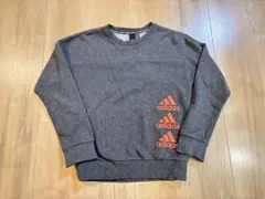 【美品】adidas グレー トレーナー　140 送料込