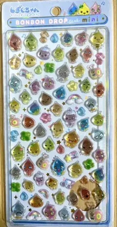 国内正規品しずくちゃん ボンボンドロップシール ミニ しずくの森のなかまたち