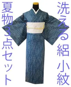 「値下げ交渉ＯＫ！」夏物 洗える ポリエステル 絽 小紋 セット Ｂ２９２