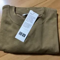 UNIQLO U エアリズム コットン オーバーサイズ T ブラウン Mサイズ