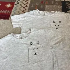 ZARA 兄弟コーデ Tシャツ 104cm/98cm 2枚セットのサムネイル