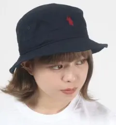 値下げ　U.S. POLO ASSN. ロゴ刺繍 ツイルバケットハット ポロ