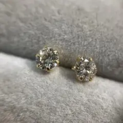 k18 ダイアモンド　一粒　ピアス　2-50599