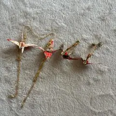 鶴　折り紙　ミニチュア　和装　折り鶴　ピアスセット　送料込み