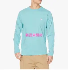 Champion 長袖Tシャツ C3-P401 ライトブルーグリーン XL