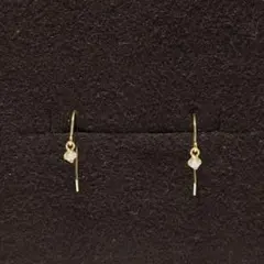 現行品】ete エテ クリアビジューピアス マーキス イエローゴールド 美