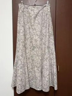 【NATURAL BEAUTY BASIC】花柄フレアロングスカート