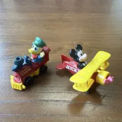 ミッキードナルドダック ミニカー 2体セット　プチカ　レア　日本製