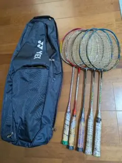 バドミントンラケットYONEX シューズ　ラケット収納、斜め掛けバック　紺色