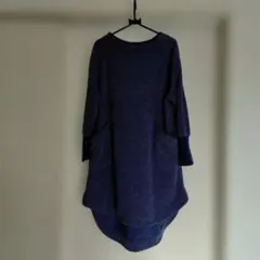 メルカリ市限定出品　ダークブルー 長袖チュニック
