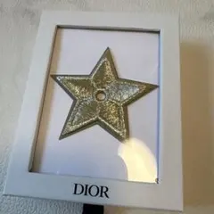 Dior シルバー星型ブローチ